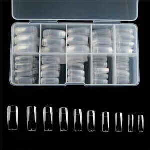 Half Cover Acrylic False Nail Tips, 500PCS Fake Nail Shape Artificial False